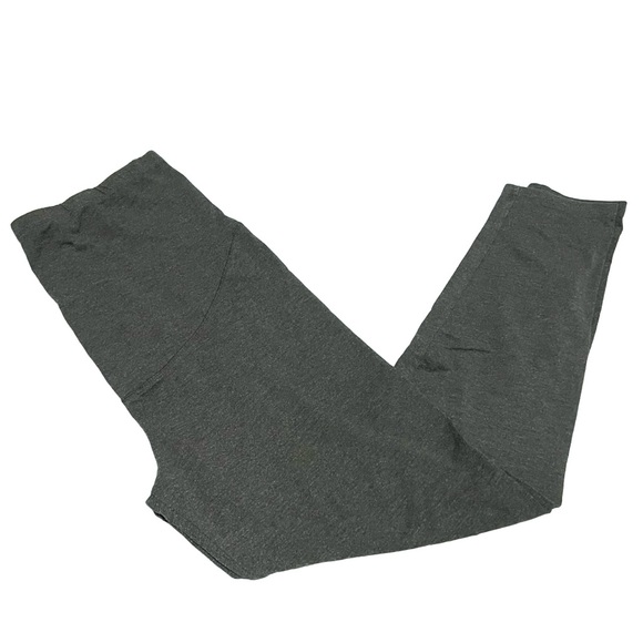 Oh! Mamma Gray and Black Maternity Leggings Size Large - Picture 2 of 5
